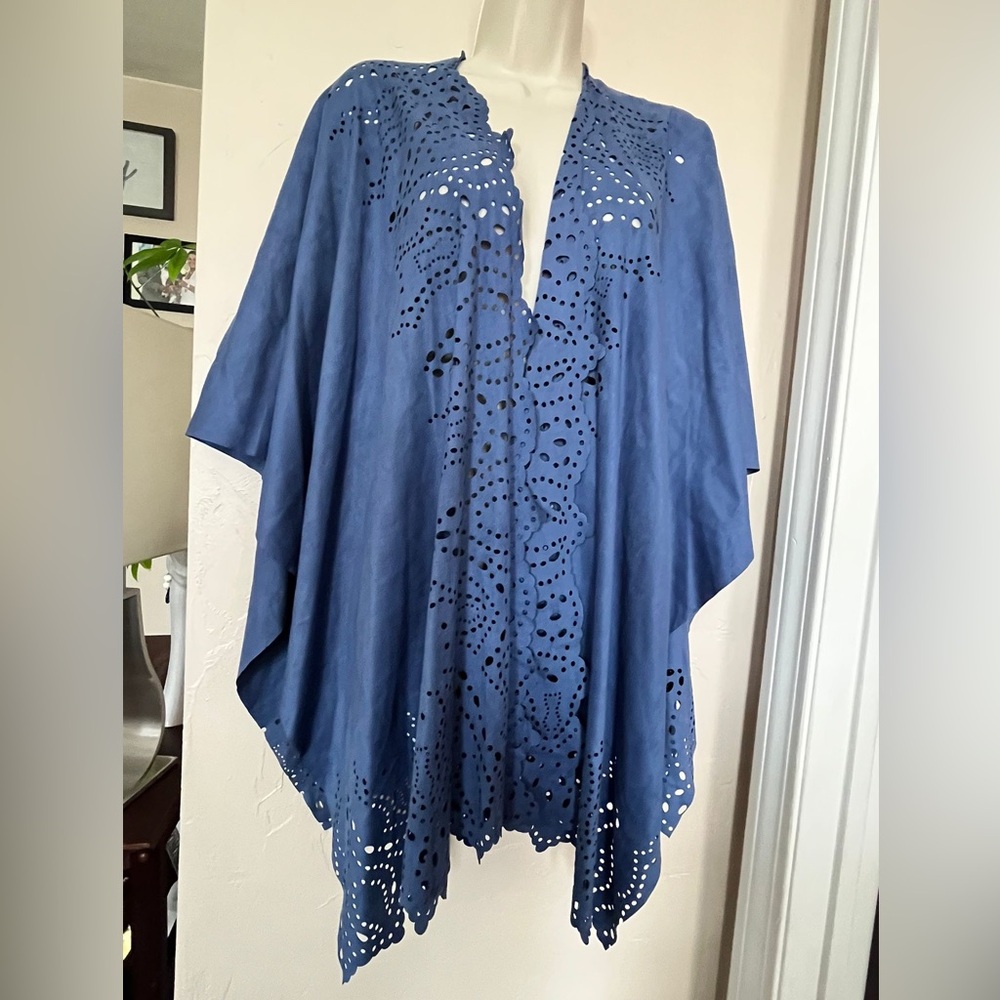 Chico's Indigo Laser-Cut Tunic